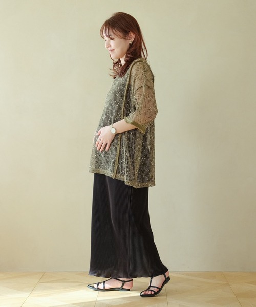 LEPSIM(レプシィム)の「【産前・産後対応】マタニティ/無地柄プリーツスカート 327385(マタニティウェア/グッズ・レディース・ホワイト/ブラック系その他/ブラック/ホワイト系その他/ブラウン系その他・FREE)」の15枚目の写真