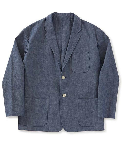 BLUE BLUE(ブルーブルー)の「オリジナルシャンブレー イージージャケット(その他アウター・メンズ・ブルー・SMALL/MEDIUM/LARGE/X-LARGE)」の1枚目の写真