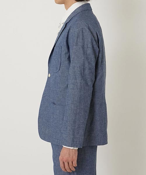 BLUE BLUE(ブルーブルー)の「オリジナルシャンブレー イージージャケット(その他アウター・メンズ・ブルー・SMALL/MEDIUM/LARGE/X-LARGE)」の4枚目の写真