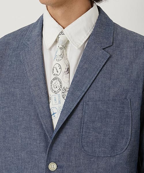 BLUE BLUE(ブルーブルー)の「オリジナルシャンブレー イージージャケット(その他アウター・メンズ・ブルー・SMALL/MEDIUM/LARGE/X-LARGE)」の6枚目の写真