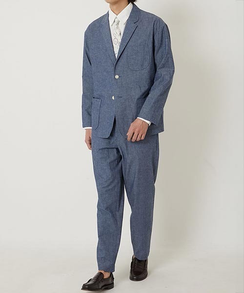 BLUE BLUE(ブルーブルー)の「オリジナルシャンブレー イージージャケット(その他アウター・メンズ・ブルー・SMALL/MEDIUM/LARGE/X-LARGE)」の2枚目の写真