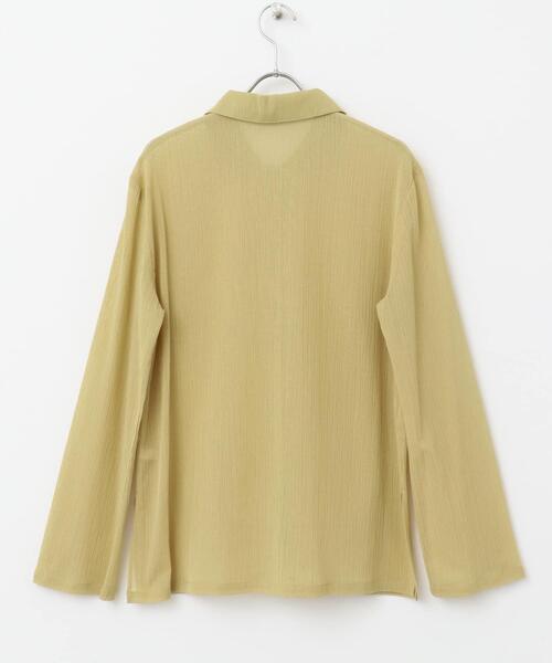 F by ROSSO(エフバイロッソ)の「F by ROSSO 楊柳シアーシャツ(シャツ/ブラウス・レディース・ピンクベージュ/グレー/イエロー・FREE)」の21枚目の写真
