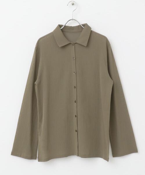 F by ROSSO(エフバイロッソ)の「F by ROSSO 楊柳シアーシャツ(シャツ/ブラウス・レディース・ピンクベージュ/グレー/イエロー・FREE)」の19枚目の写真