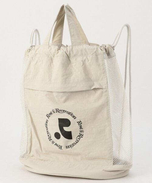 バックパック・リュック Rest & Recreation LOGO MESH BACKPACKWHITE RR242AC010WHITE セール】Rest&Recreation/レストアンドレクリエーション LOGO
