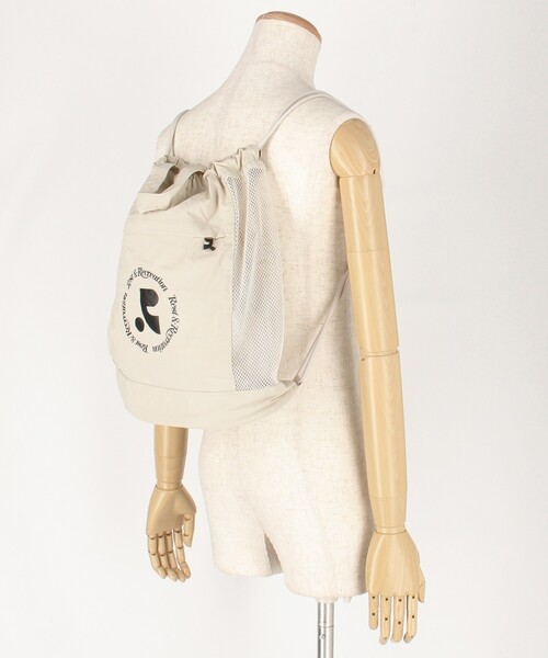 人気【REST&RECREATION】LOGO MESH BACKPACK Rest & Recreation Logo Mesh Backpack - Black