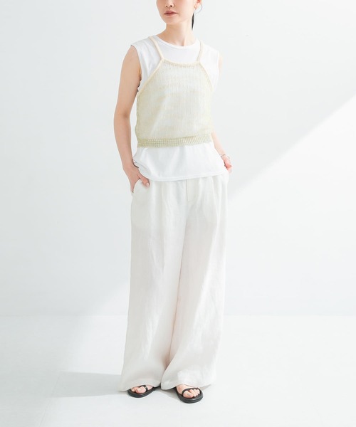 URBAN RESEARCH(アーバンリサーチ)の「シアーラメキャミソール(キャミソール・レディース・ブルー/ベージュ・FREE)」の21枚目の写真