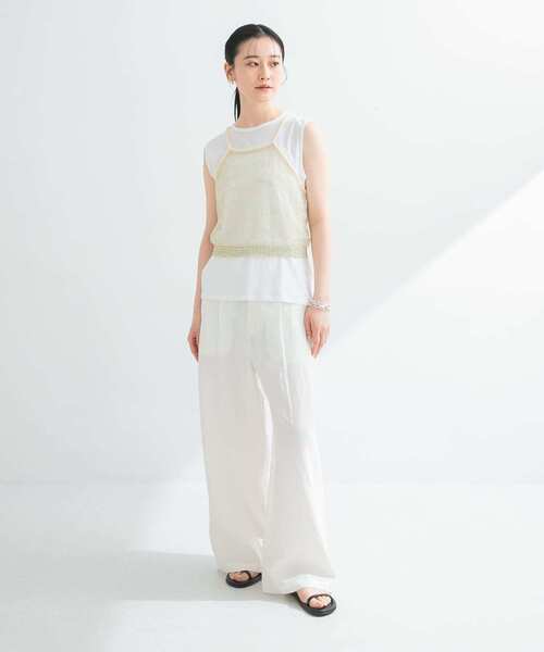 URBAN RESEARCH(アーバンリサーチ)の「シアーラメキャミソール(キャミソール・レディース・ブルー/ベージュ・FREE)」の22枚目の写真