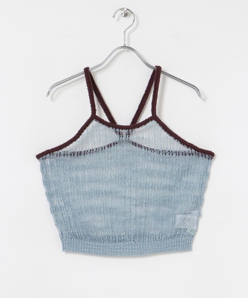 URBAN RESEARCH(アーバンリサーチ)の「シアーラメキャミソール(キャミソール・レディース・ブルー/ベージュ・FREE)」の3枚目の写真