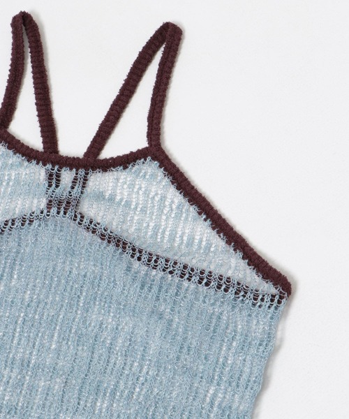 URBAN RESEARCH(アーバンリサーチ)の「シアーラメキャミソール(キャミソール・レディース・ブルー/ベージュ・FREE)」の4枚目の写真