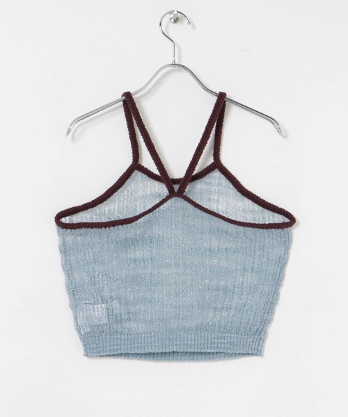 URBAN RESEARCH(アーバンリサーチ)の「シアーラメキャミソール(キャミソール・レディース・ブルー/ベージュ・FREE)」の5枚目の写真