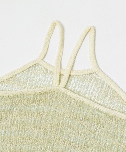 URBAN RESEARCH(アーバンリサーチ)の「シアーラメキャミソール(キャミソール・レディース・ブルー/ベージュ・FREE)」の7枚目の写真