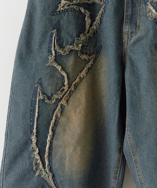 ROOPTOKYO（ループトウキョウ）の「トライバル カットオフ デニムショーツ（デニムパンツ・メンズ・ブルー/ブラック・L/M）」の16枚目の写真