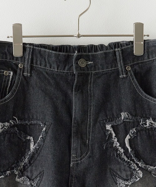 ROOPTOKYO（ループトウキョウ）の「トライバル カットオフ デニムショーツ（デニムパンツ・メンズ・ブルー/ブラック・L/M）」の13枚目の写真