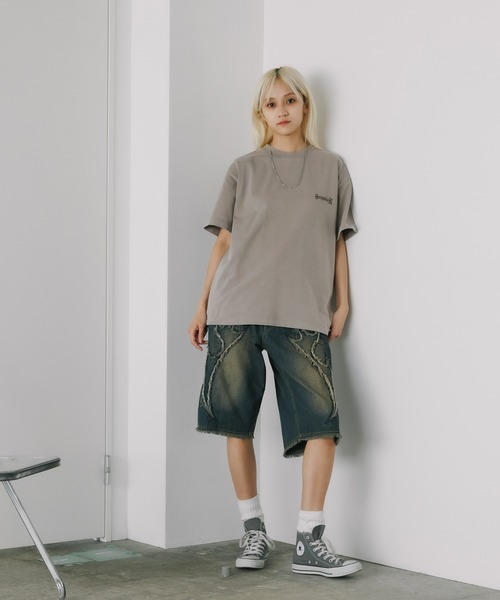 ROOPTOKYO（ループトウキョウ）の「トライバル カットオフ デニムショーツ（デニムパンツ・メンズ・ブルー/ブラック・L/M）」の8枚目の写真