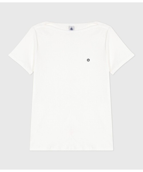 PETIT BATEAU(プチバトー)の「ボートネック半袖Tシャツ(Tシャツ/カットソー・レディース・ホワイト/ネイビー・XX-SMALL/X-SMALL/SMALL/MEDIUM/LARGE)」の5枚目の写真