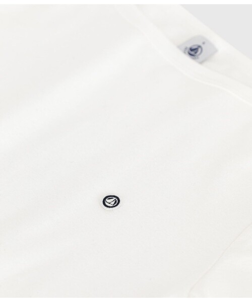PETIT BATEAU(プチバトー)の「ボートネック半袖Tシャツ(Tシャツ/カットソー・レディース・ホワイト/ネイビー・XX-SMALL/X-SMALL/SMALL/MEDIUM/LARGE)」の3枚目の写真