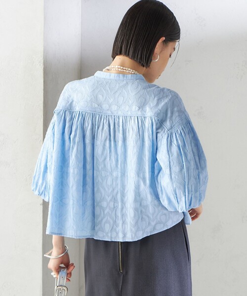 「SHIPS」 半袖ブラウス ONE SIZE スカイブルー レディース SHIPS 「SHIPS」 半袖ブラウス ONE SIZE スカイブルー