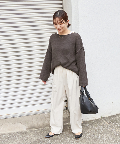 JOURNAL STANDARD(ジャーナルスタンダード)の「《WEB限定追加2》【接触冷感/防しわ/洗える/撥水】ナイロンストレッチワイドパンツ(その他パンツ・レディース・ブラック/ベージュ/アイボリー・40/38/36/34)」の10枚目の写真