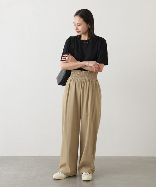 JOURNAL STANDARD(ジャーナルスタンダード)の「《WEB限定追加2》【接触冷感/防しわ/洗える/撥水】ナイロンストレッチワイドパンツ(その他パンツ・レディース・ブラック/ベージュ/アイボリー・40/38/36/34)」の12枚目の写真