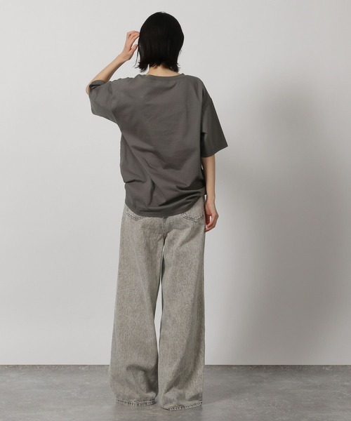 LAKOLE(ラコレ)の「ドッグプリントロゴTEE / 328629(Tシャツ/カットソー・レディース・チャコール/アイボリー/ベージュ/ネイビー・FREE)」の7枚目の写真