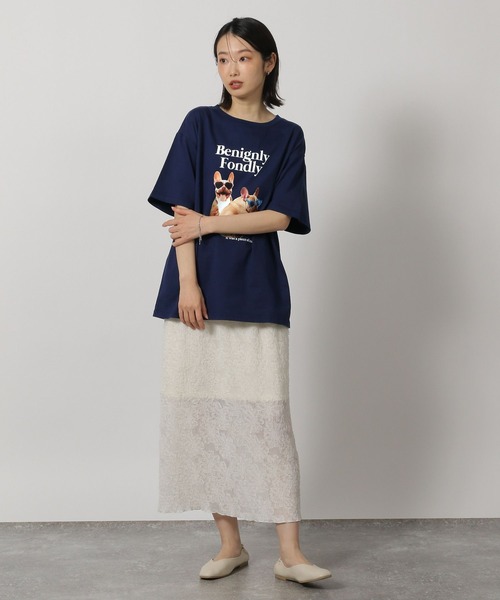 LAKOLE(ラコレ)の「ドッグプリントロゴTEE / 328629(Tシャツ/カットソー・レディース・チャコール/アイボリー/ベージュ/ネイビー・FREE)」の20枚目の写真