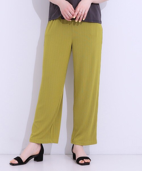 SHOO・LA・RUE(シューラルー)の「【S-LL】さらっと穿けて動きやすい リブイージーパンツ(その他パンツ・レディース・チャコールグレー/ベージュ/イエロー・01/02/03/04)」の19枚目の写真