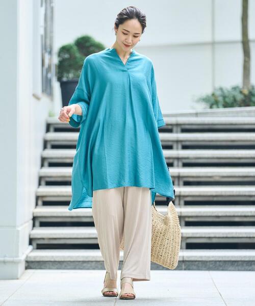 SHOO・LA・RUE(シューラルー)の「【S-LL】さらっと穿けて動きやすい リブイージーパンツ(その他パンツ・レディース・チャコールグレー/ベージュ/イエロー・01/02/03/04)」の13枚目の写真