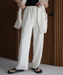 クロッシェレース ストレートパンツ