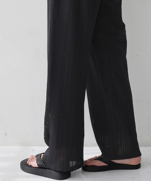 hellam（へラム）の「クロッシェレース ストレートパンツ（その他パンツ・レディース・ブラック/ベージュ/アイボリー・FREE）」の8枚目の写真