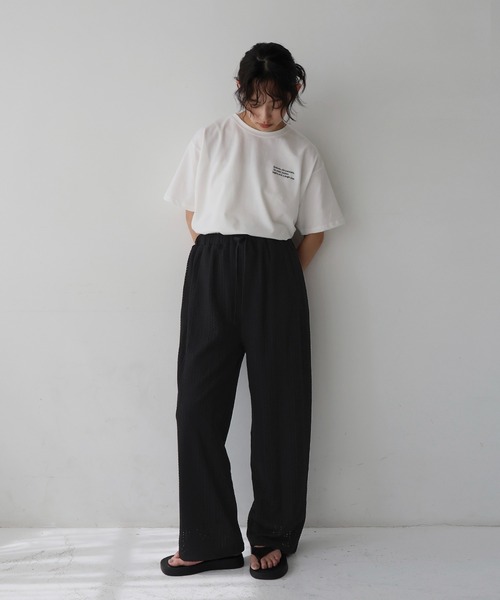 hellam（へラム）の「クロッシェレース ストレートパンツ（その他パンツ・レディース・ブラック/ベージュ/アイボリー・FREE）」の9枚目の写真