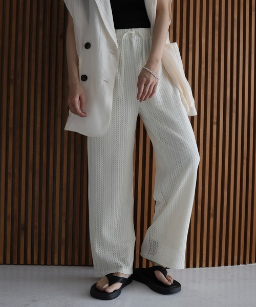 hellam（へラム）の「クロッシェレース ストレートパンツ（その他パンツ・レディース・ブラック/ベージュ/アイボリー・FREE）」の12枚目の写真