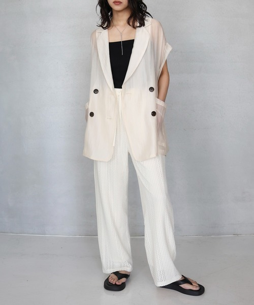 hellam（へラム）の「クロッシェレース ストレートパンツ（その他パンツ・レディース・ブラック/ベージュ/アイボリー・FREE）」の17枚目の写真