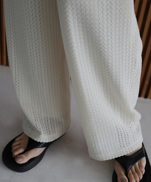 hellam（へラム）の「クロッシェレース ストレートパンツ（その他パンツ・レディース・ブラック/ベージュ/アイボリー・FREE）」の19枚目の写真