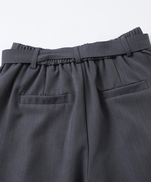 aimoha(アイモハ)の「共布ベルト付きタックショートスラックスパンツ(その他パンツ・メンズ・ブラック/グレー・LARGE/MEDIUM)」の15枚目の写真