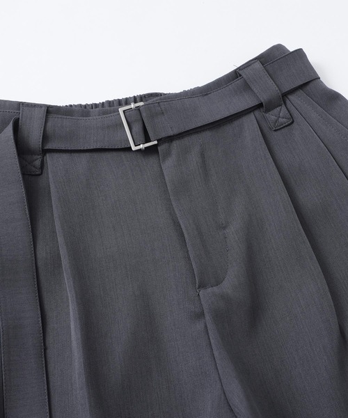 aimoha(アイモハ)の「共布ベルト付きタックショートスラックスパンツ(その他パンツ・メンズ・ブラック/グレー・LARGE/MEDIUM)」の16枚目の写真