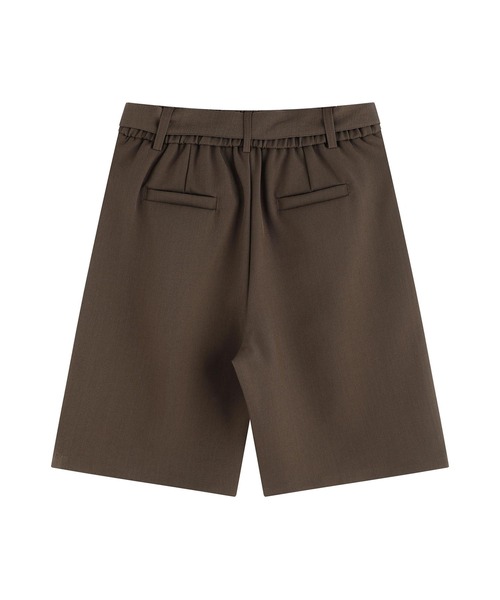 aimoha(アイモハ)の「共布ベルト付きタックショートスラックスパンツ(その他パンツ・メンズ・ブラック/グレー・LARGE/MEDIUM)」の4枚目の写真