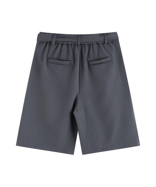 aimoha(アイモハ)の「共布ベルト付きタックショートスラックスパンツ(その他パンツ・メンズ・ブラック/グレー・LARGE/MEDIUM)」の7枚目の写真
