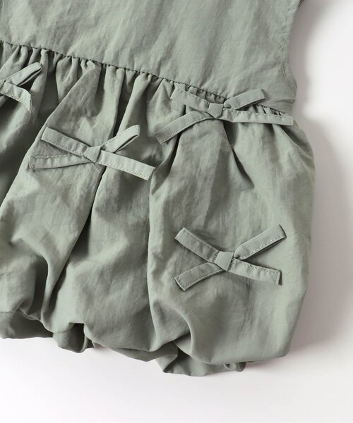 BREEZE（ブリーズ）の「【ジュニア対応】リボンバルーントップス（チュニック・キッズ・ブラック/カーキ・80/90/100/110/120/130/140）」の4枚目の写真