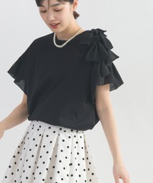 PICCIN | 肩リボンモチーフカットソー(Tシャツ/カットソー)