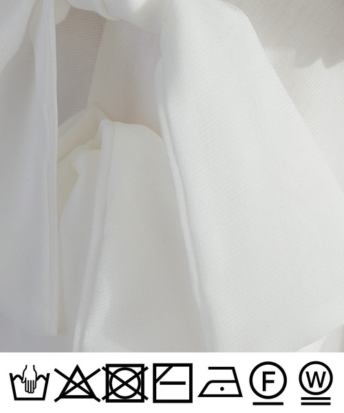 PICCIN(ピッチン)の「肩リボンモチーフカットソー(Tシャツ/カットソー・レディース・オフホワイト/ブラック・M)」の22枚目の写真