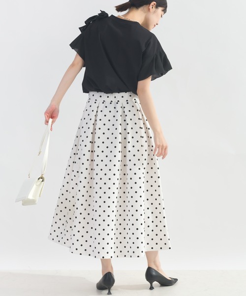 PICCIN(ピッチン)の「肩リボンモチーフカットソー(Tシャツ/カットソー・レディース・オフホワイト/ブラック・M)」の16枚目の写真