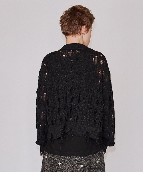 カーディガン Drost openwork knit cardigan レディース FREAK'S STORE ニット セーター FREAK'S STORE/フリークスストア