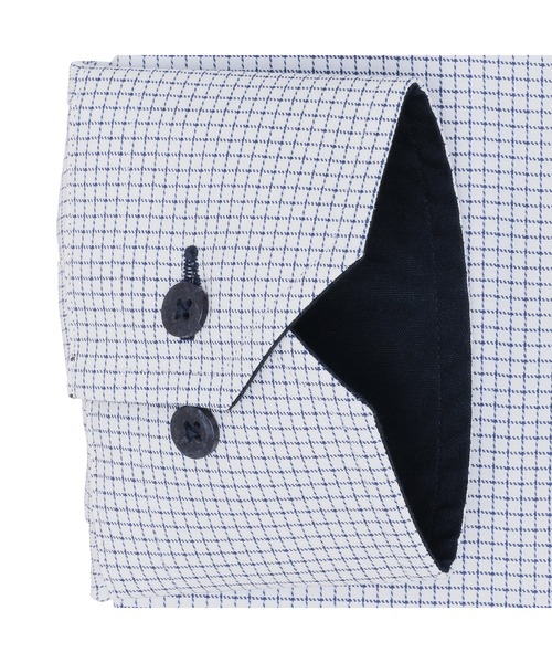 TOKYO SHIRTS（トウキョウシャツ）の「透け防止 形態安定ノーアイロン ドゥエボットーニ 長袖ビジネスワイシャツ（ビジネスシャツ・メンズ・ブルー・首回り39cm-裄丈80cm/首回り39cm-裄丈84cm/首回り41cm-裄丈82cm/首回り41cm-裄丈86cm/首回り42cm-裄丈82cm/首回り42cm-裄丈86cm/首回り43cm-裄丈82cm/首回り43cm-裄丈86cm/首回り37cm-裄丈80cm）」の3枚目の写真