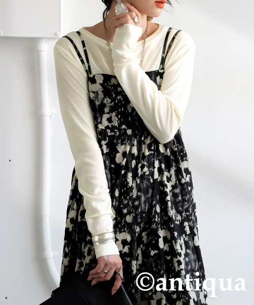 antiqua(アンティカ)の「シアーロンT(Tシャツ/カットソー・レディース・ホワイト/ライム/ブラック/カーキ/ブルー・SMALL/MEDIUM/LARGE)」の6枚目の写真