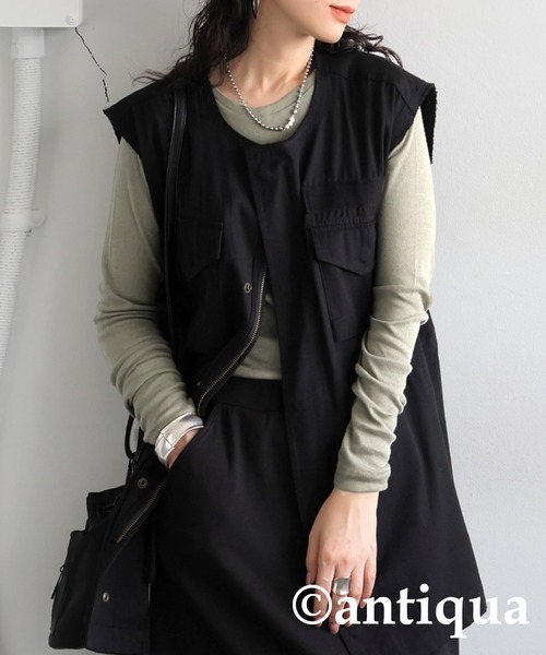 antiqua(アンティカ)の「シアーロンT(Tシャツ/カットソー・レディース・ホワイト/ライム/ブラック/カーキ/ブルー・SMALL/MEDIUM/LARGE)」の19枚目の写真