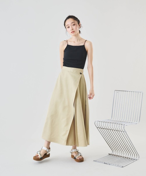 Muscat(マスカット)の「アシンメトリープリーツスカート(スカート・レディース・ブラック/ベージュ・F)」の18枚目の写真