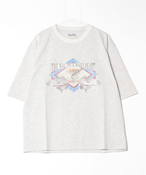 COMMON WARE(コモンウェアー)の「COMMONWARE:"TROUT"PRINT TEE S/S(Tシャツ/カットソー・メンズ・ホワイト/グリーン/アッシュグレー・M/XL/L)」の18枚目の写真