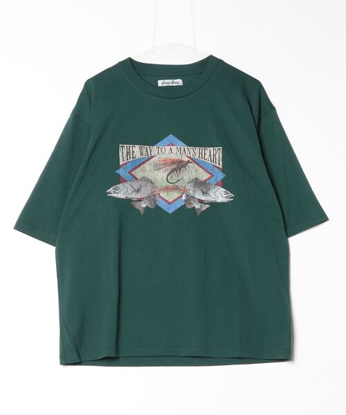 COMMON WARE(コモンウェアー)の「COMMONWARE:"TROUT"PRINT TEE S/S(Tシャツ/カットソー・メンズ・ホワイト/グリーン/アッシュグレー・M/XL/L)」の19枚目の写真