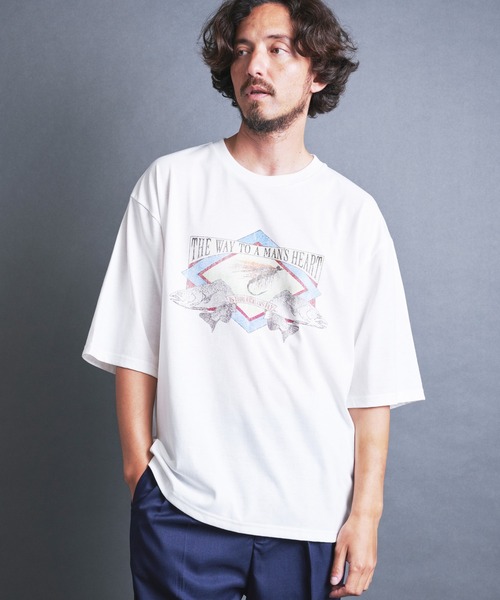 COMMON WARE(コモンウェアー)の「COMMONWARE:"TROUT"PRINT TEE S/S(Tシャツ/カットソー・メンズ・ホワイト/グリーン/アッシュグレー・M/XL/L)」の20枚目の写真