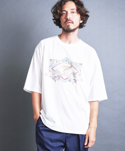 COMMON WARE(コモンウェアー)の「COMMONWARE:"TROUT"PRINT TEE S/S(Tシャツ/カットソー・メンズ・ホワイト/グリーン/アッシュグレー・M/XL/L)」の21枚目の写真